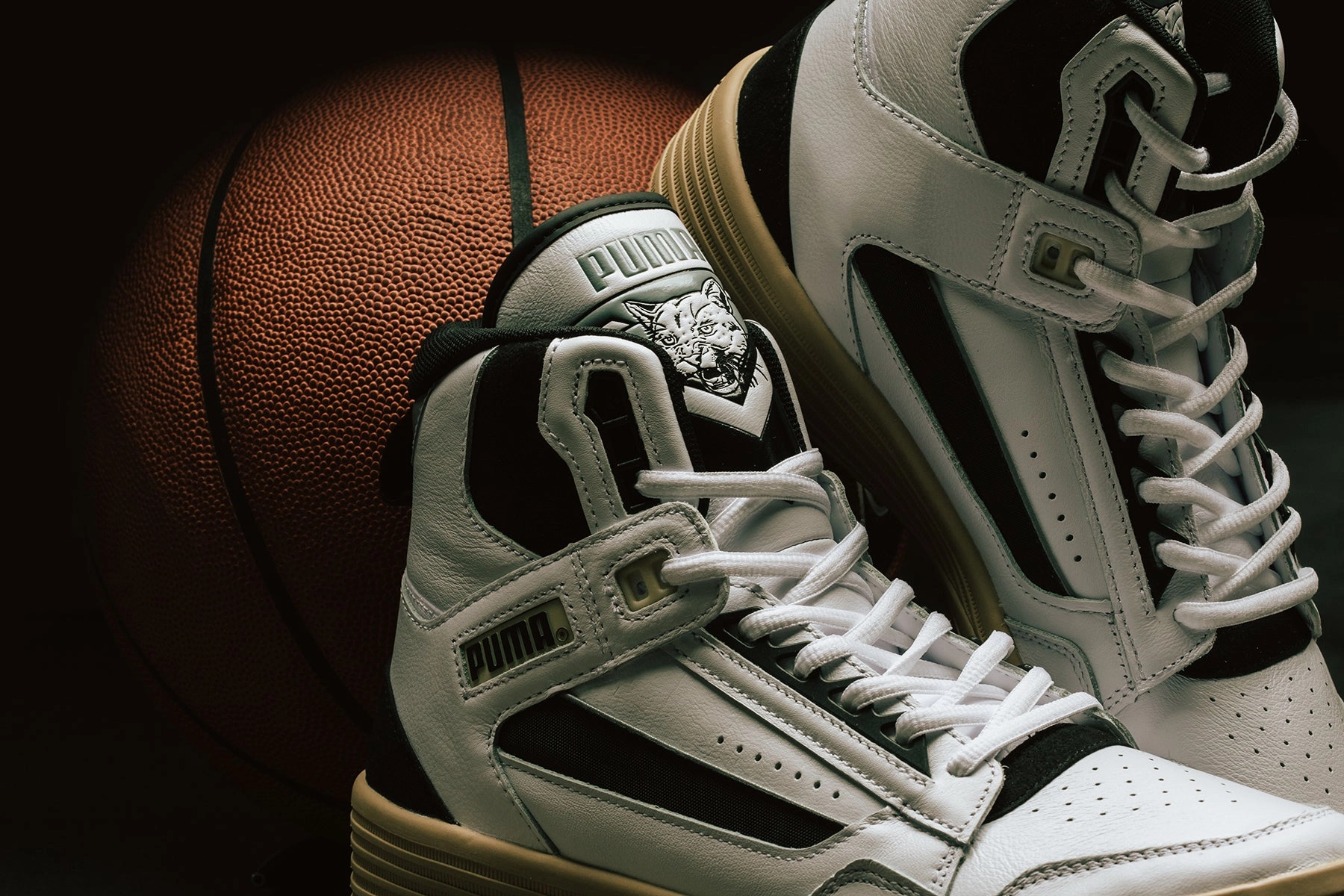 Clyde All Pro Kuzma Mid - White/Pebble Puma Suede Street Sneakers