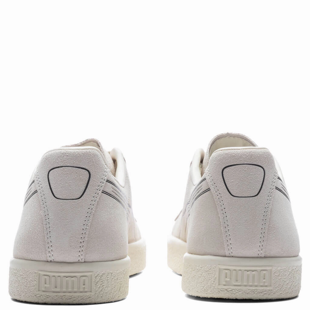 Clyde NO. 1 - Frosted Ivory/Smokey Gray Puma Suede Street Sneakers