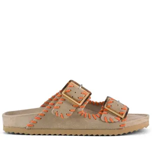 COLORS OF CALIFORNIA SUEDE STITCHED SANDALS