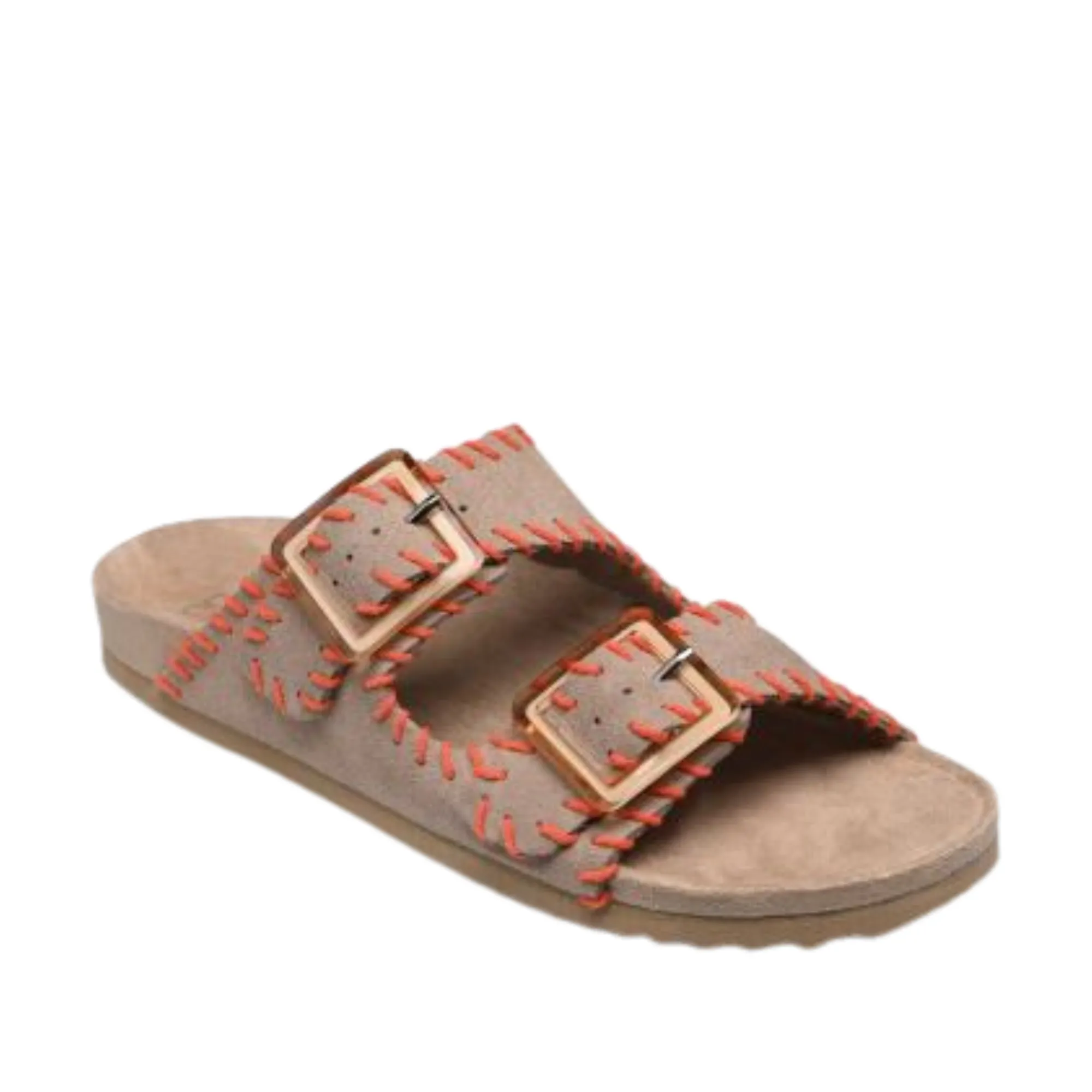 COLORS OF CALIFORNIA SUEDE STITCHED SANDALS
