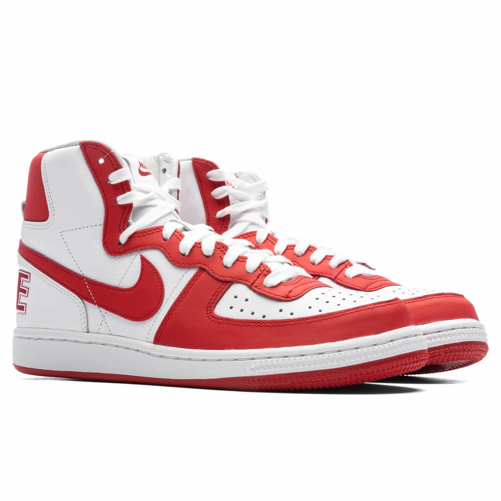 Comme des Garcons Homme Plus x Nike Terminator High SP - White/University Red Nike Bold Logo Sneakers