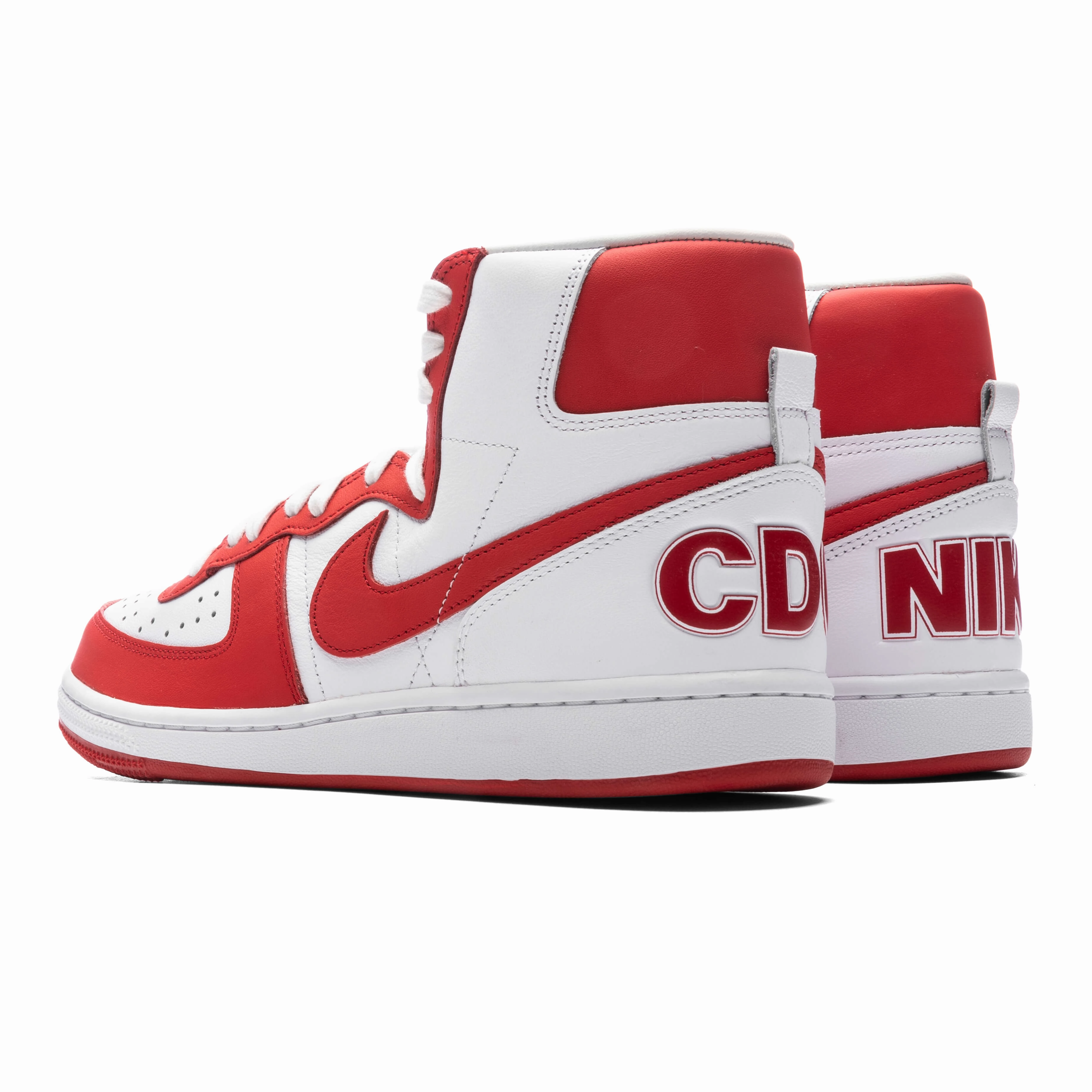 Comme des Garcons Homme Plus x Nike Terminator High SP - White/University Red Nike Bold Logo Sneakers