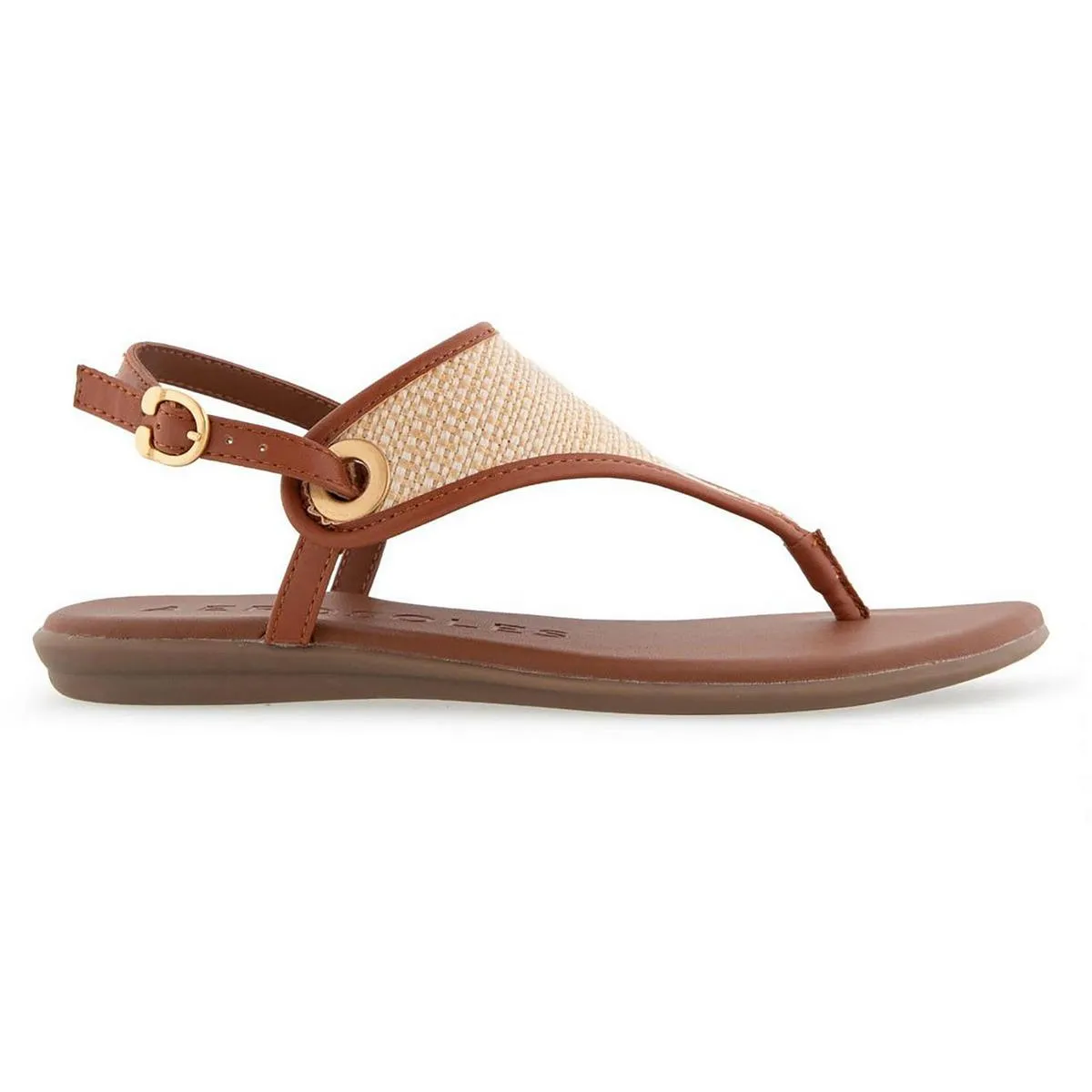 Conchlusion Womens Faux Leather Slingback T-Strap Sandals