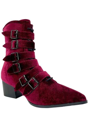 Coven [Burgundy Velvet] | BOOTS**