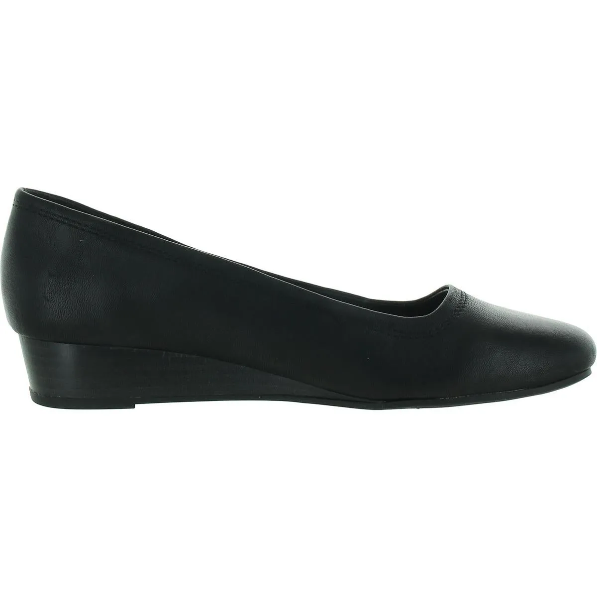 Covette Womens Faux Leather Slip-On Ballet Flats