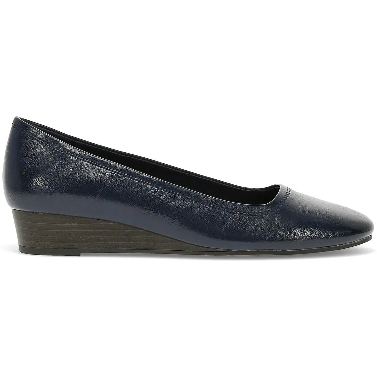 Covette Womens Faux Leather Slip-On Ballet Flats