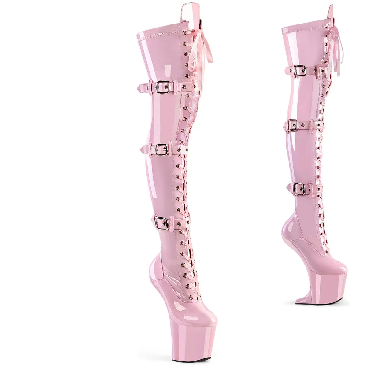 CRAZE-3028 Baby Pink Stretch Patent/Baby Pink