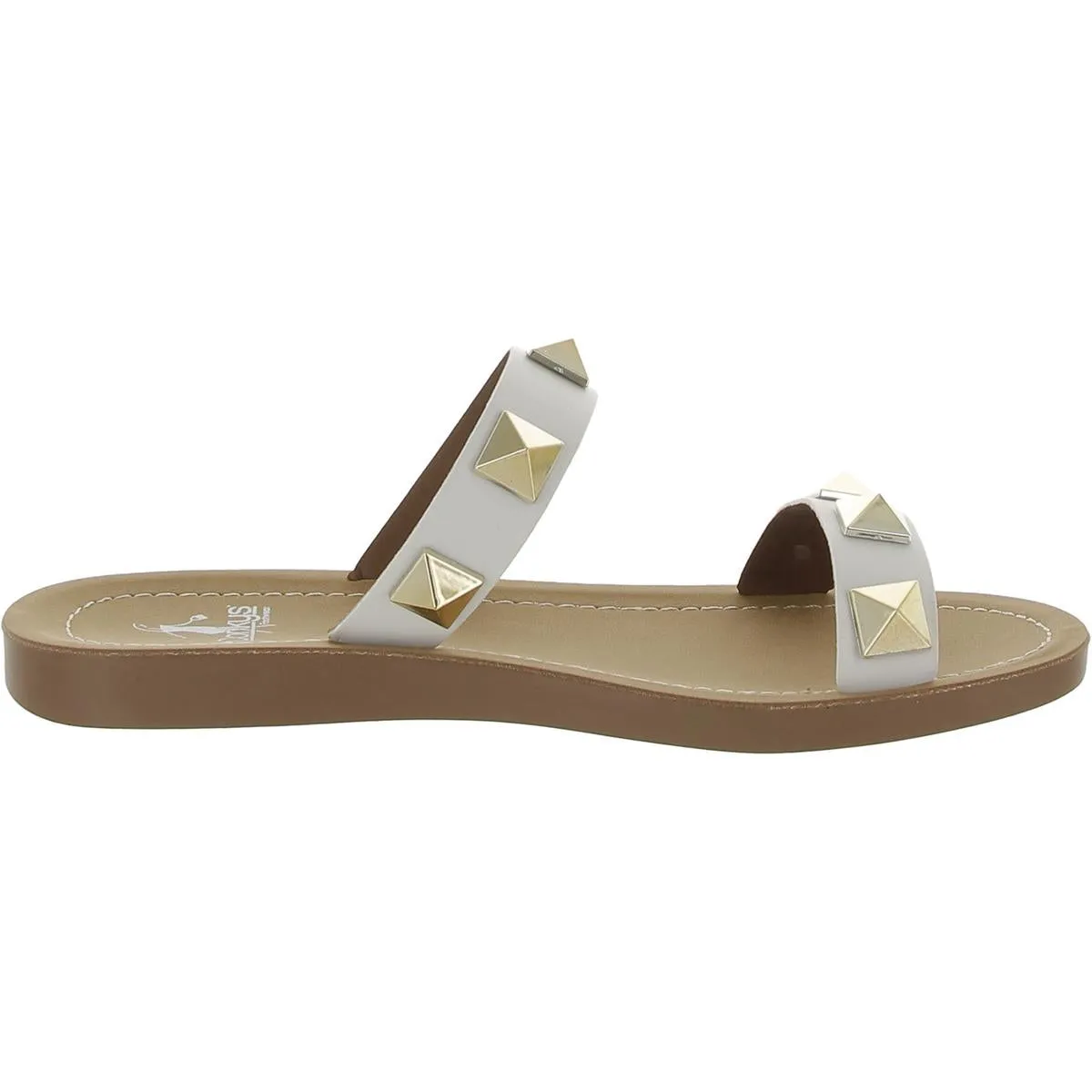 Daiqiuri Womens Faux Leather Slip On Slide Sandals