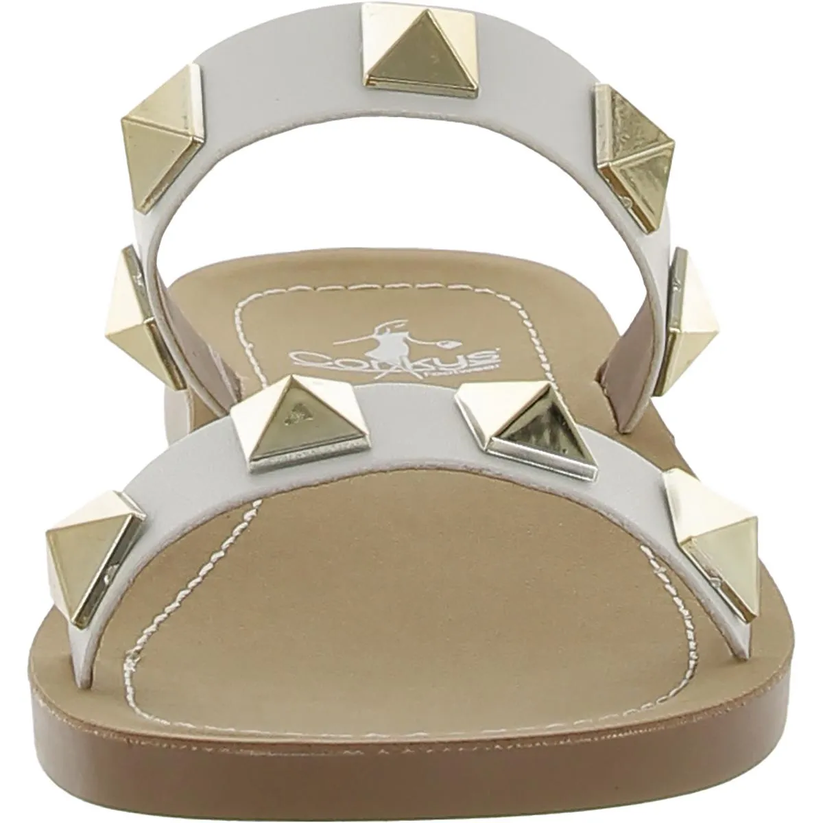 Daiqiuri Womens Faux Leather Slip On Slide Sandals