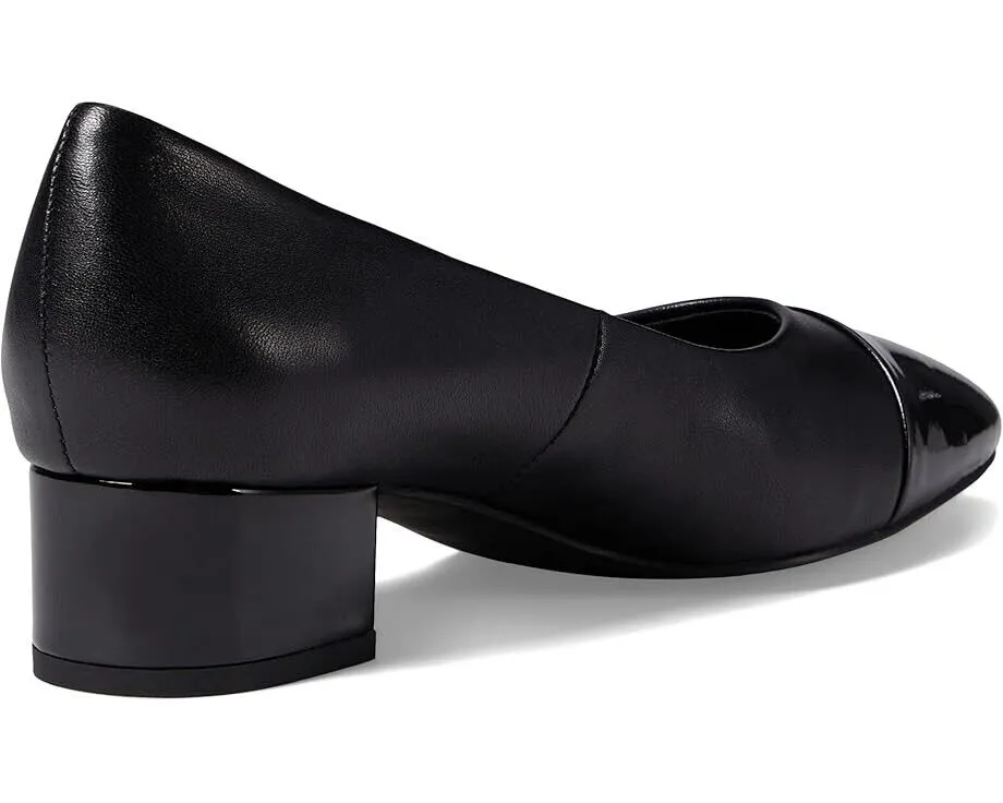 David Tate Colette Women's 8.5 Black Nappa Leather Slip-On Stylish Pumps ZPO77 (Black,8.5)
