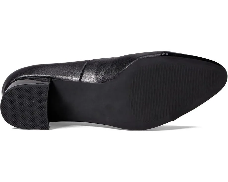 David Tate Colette Women's 8.5 Black Nappa Leather Slip-On Stylish Pumps ZPO77 (Black,8.5)