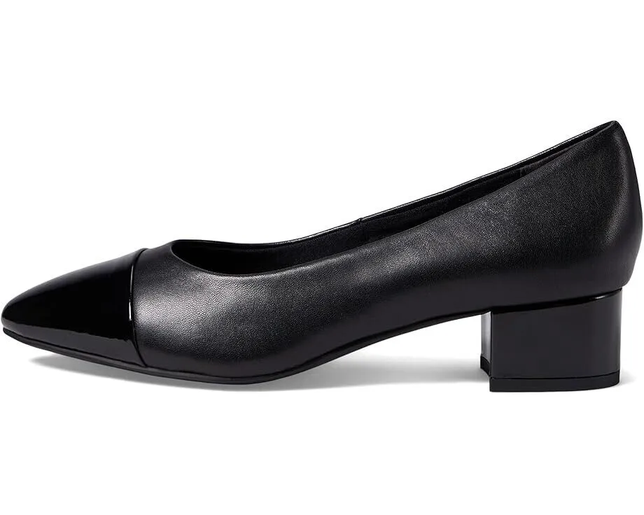 David Tate Colette Women's 8.5 Black Nappa Leather Slip-On Stylish Pumps ZPO77 (Black,8.5)