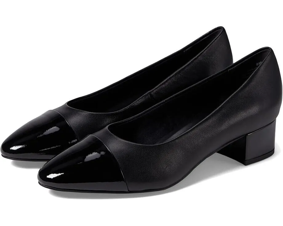David Tate Colette Women's 8.5 Black Nappa Leather Slip-On Stylish Pumps ZPO77 (Black,8.5)