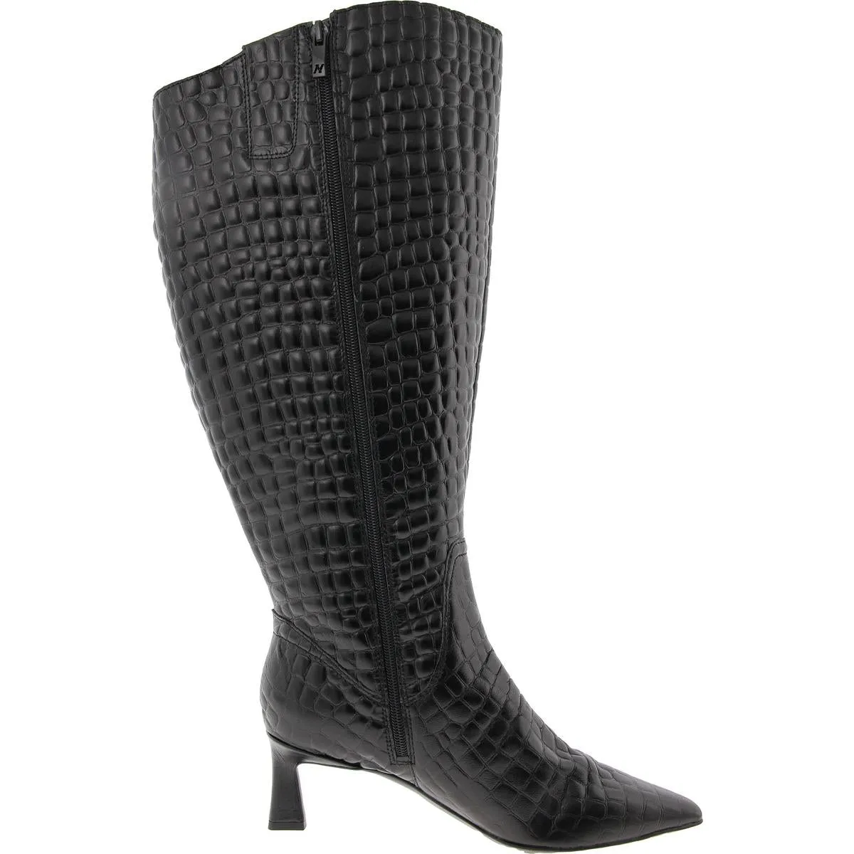 Deesha Womens Solid Leather Knee-High Boots
