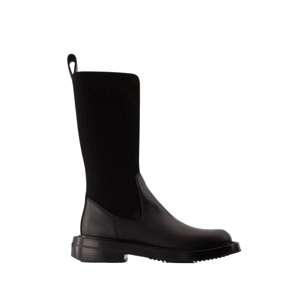 Detroit Sock Boots - Leather - Black