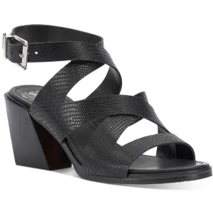 Deverey  Womens Leather Open Toe Heels