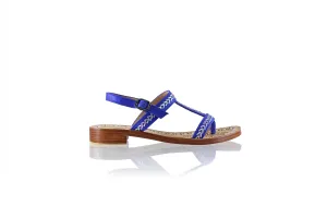 Diah 20mm Flat - Royal Blue & Silver