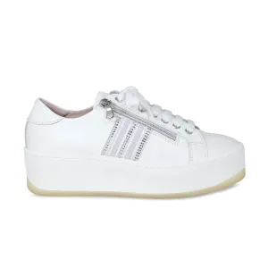 Disco: White Leather & Silver