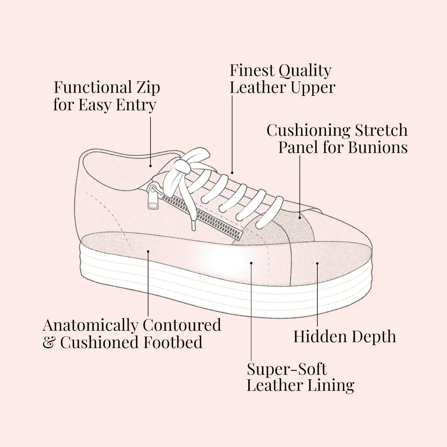 Diva: White Leather & Gray