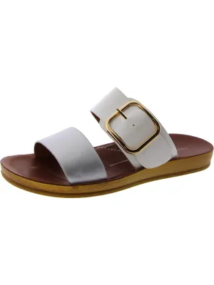 Doti Womens Faux Leather Arch Support Slide Sandals