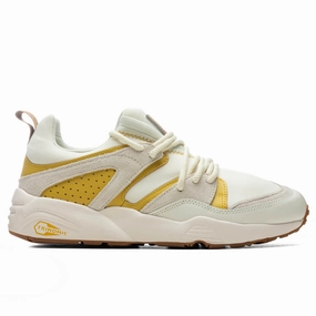 Down South Blaze Of Glory - White Puma shoes with suede and modern shape
