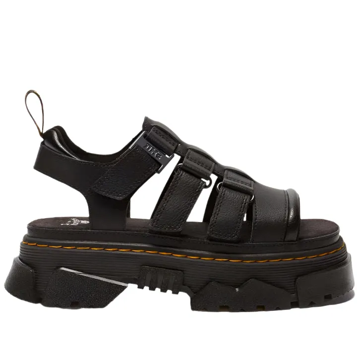 DR. MARTENS MATTISON 3S BLACK SANDALS