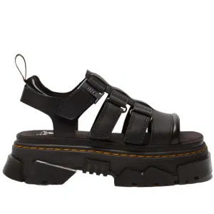 DR. MARTENS MATTISON 3S BLACK SANDALS