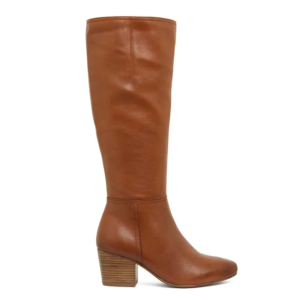 Drake Boot in Mid Brown Leather