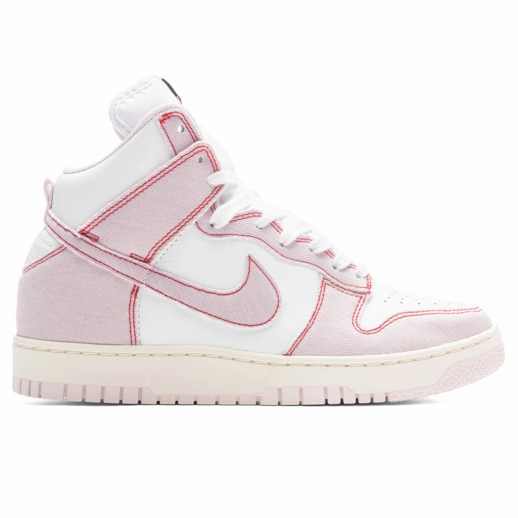 Dunk Hi 1985 - Summit White/Barely Rose/University Red Nike signature design with comfort fit