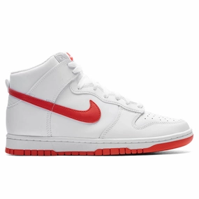 Dunk Hi Retro - White/Picante Red/White Nike lifestyle sneakers with retro vibe