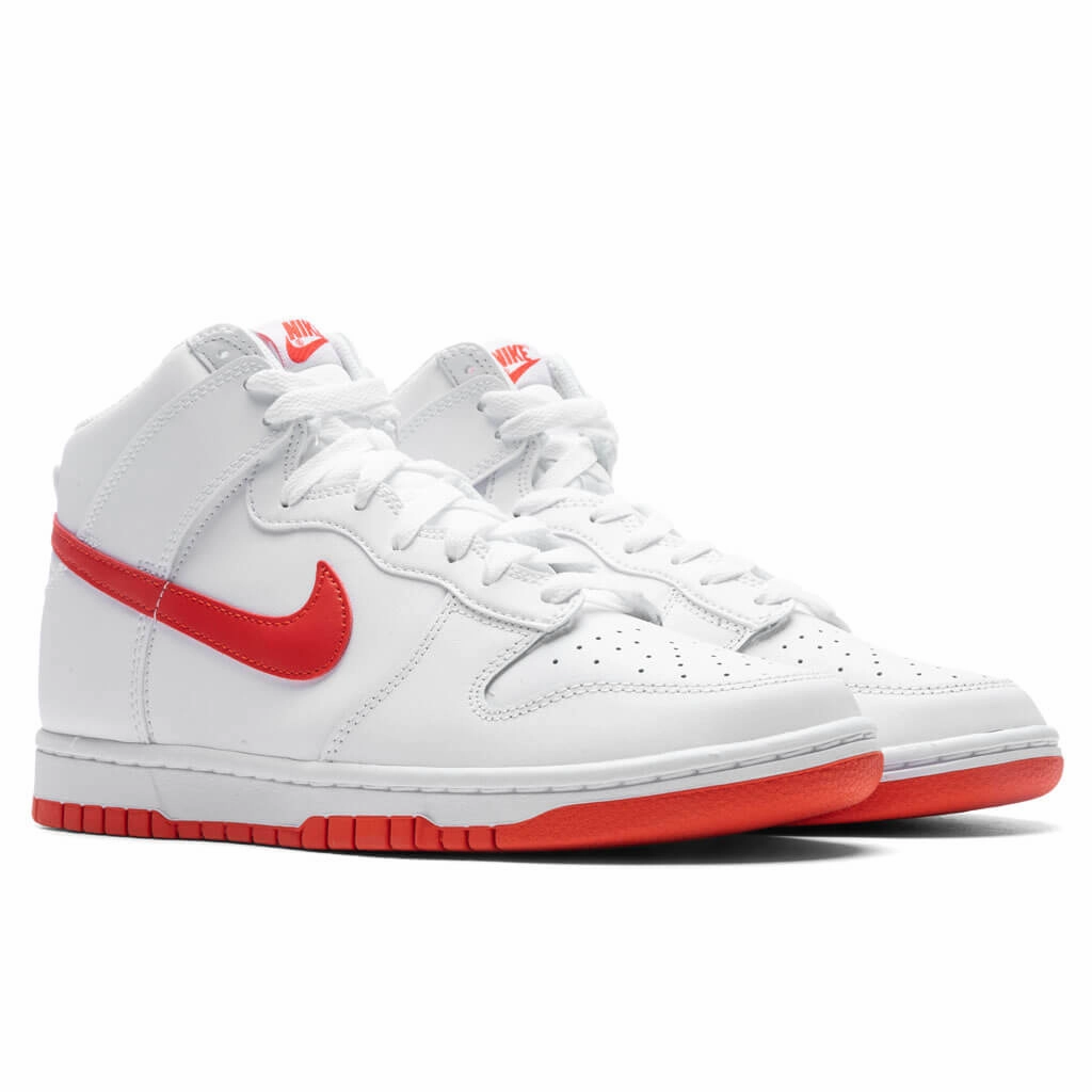 Dunk Hi Retro - White/Picante Red/White Nike Retro Lifestyle Shoes