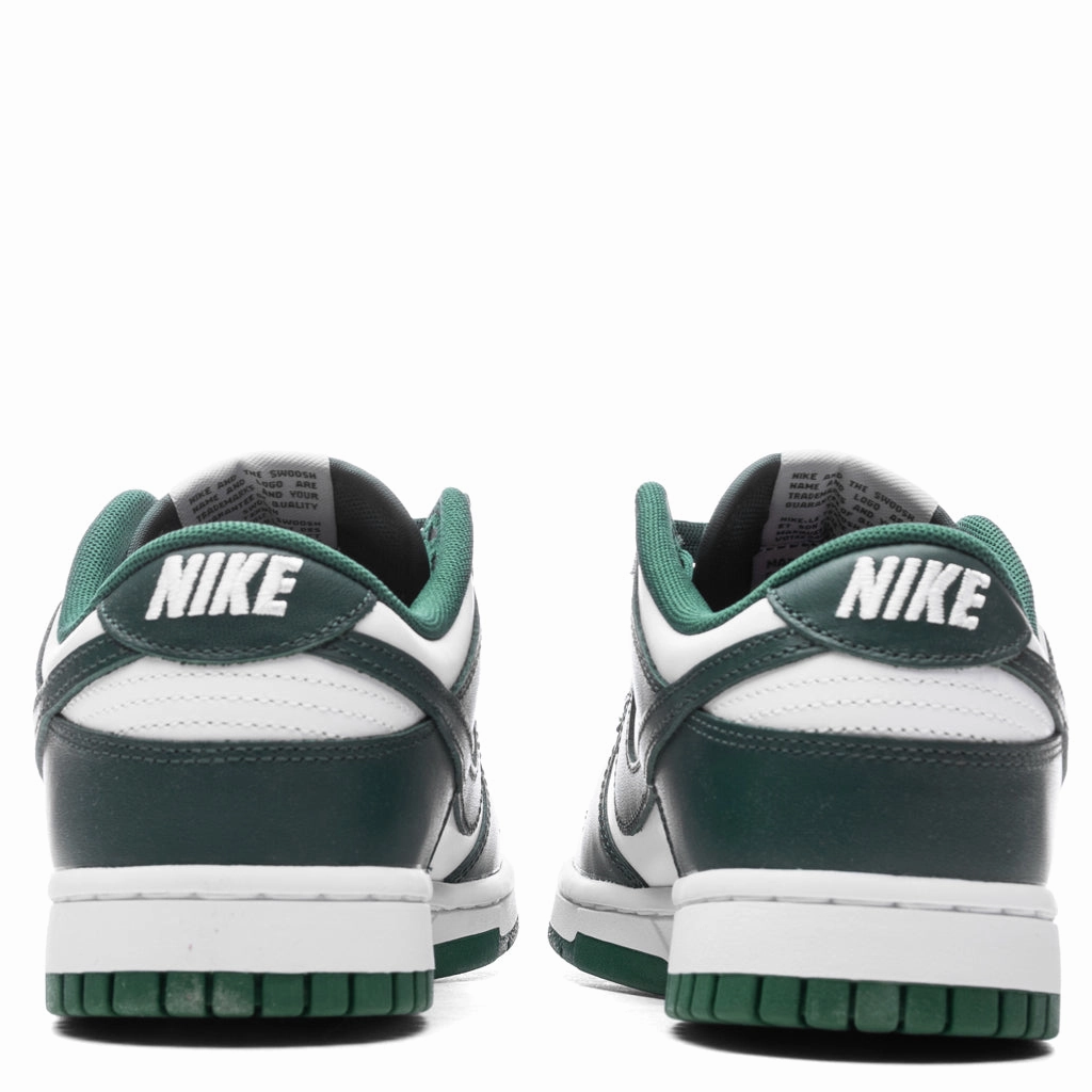 Dunk Low 'Michigan State' - White/Team Green Nike Bold Logo Sneakers