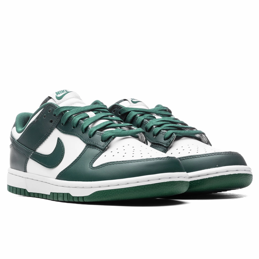 Dunk Low 'Michigan State' - White/Team Green Nike Bold Logo Sneakers