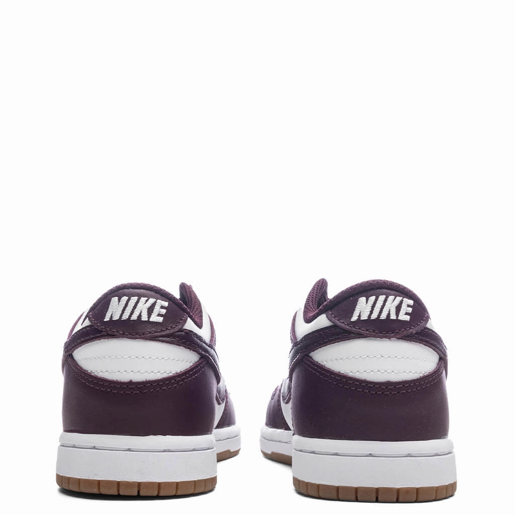 Dunk Low BP (PS) - White/Burgundy Crush/Gum Light Brown Nike Retro Lifestyle Shoes