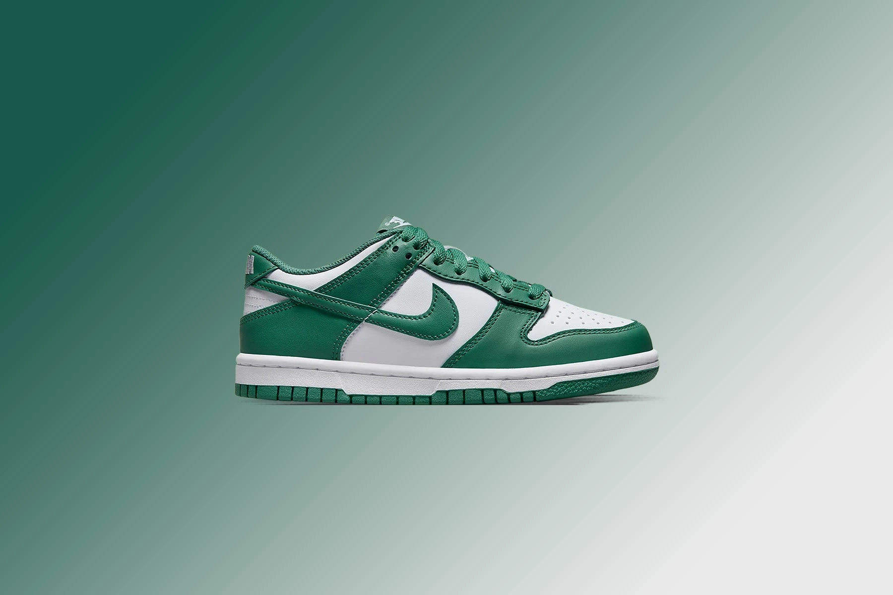 Dunk Low (GS) 'Spruce Green' - White/Bicoastal Nike Retro Lifestyle Shoes