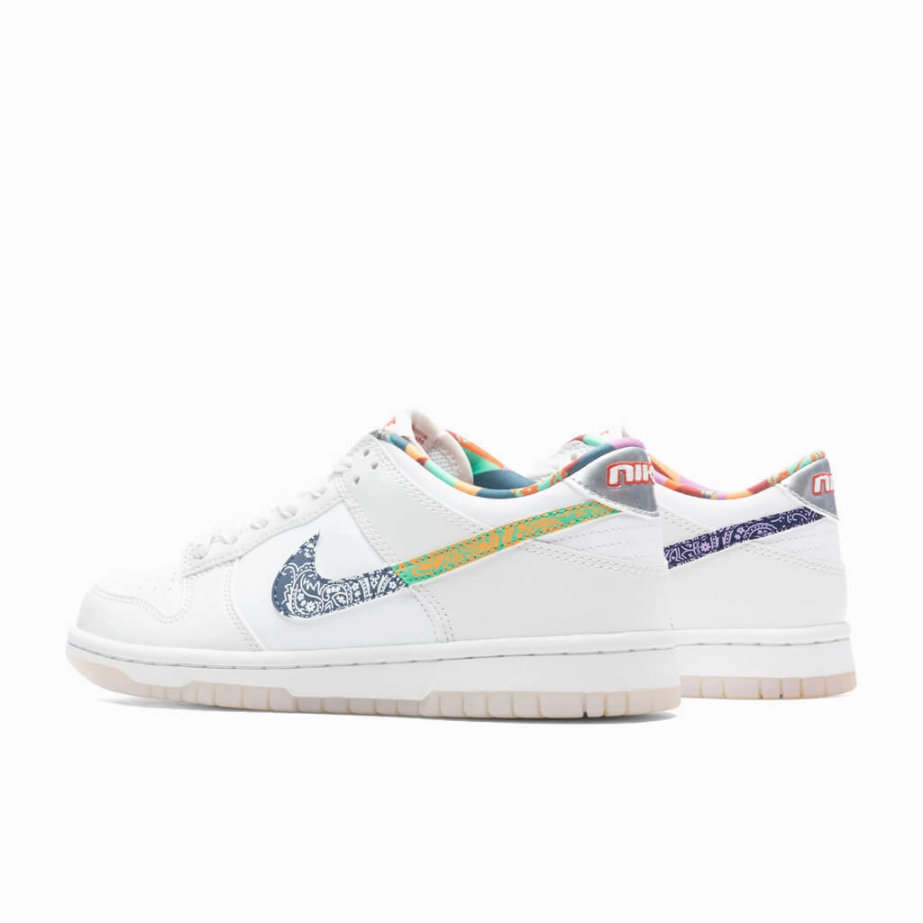 Dunk Low Multi-Color Paisley (GS) - White/Diffused Blue/White Nike trainers with responsive foam