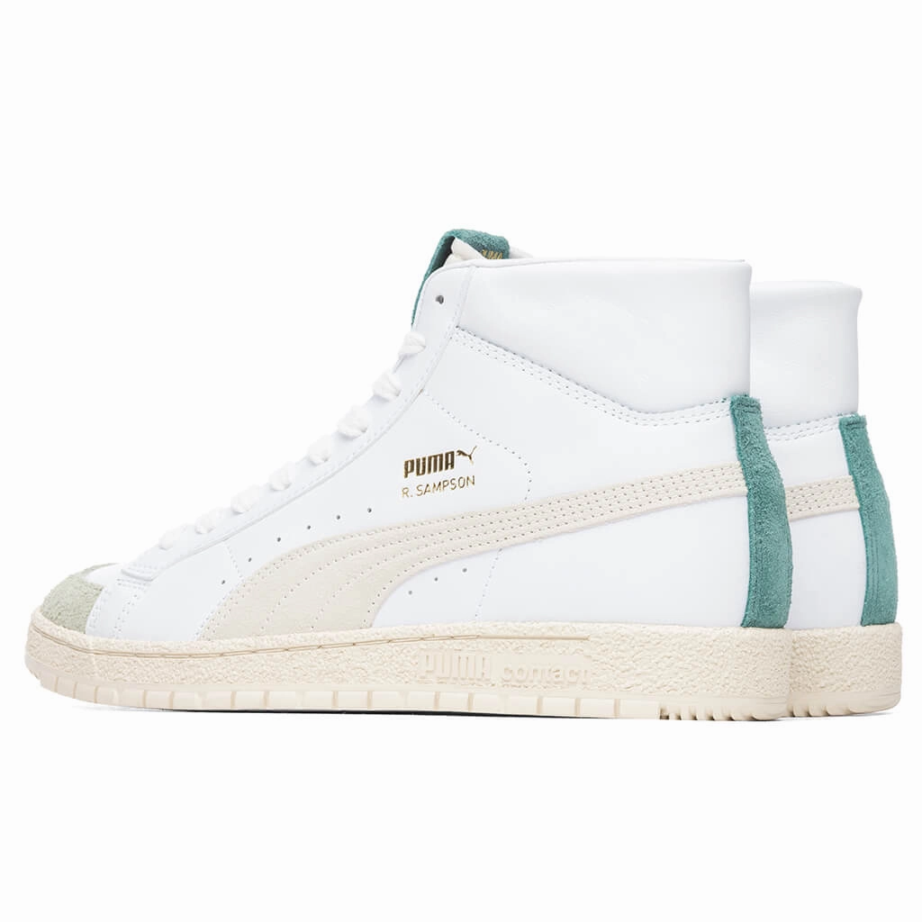 Earthbrake Ralph Sampson 70 Mid - Eggnog/White Puma Stripe Logo Trainers