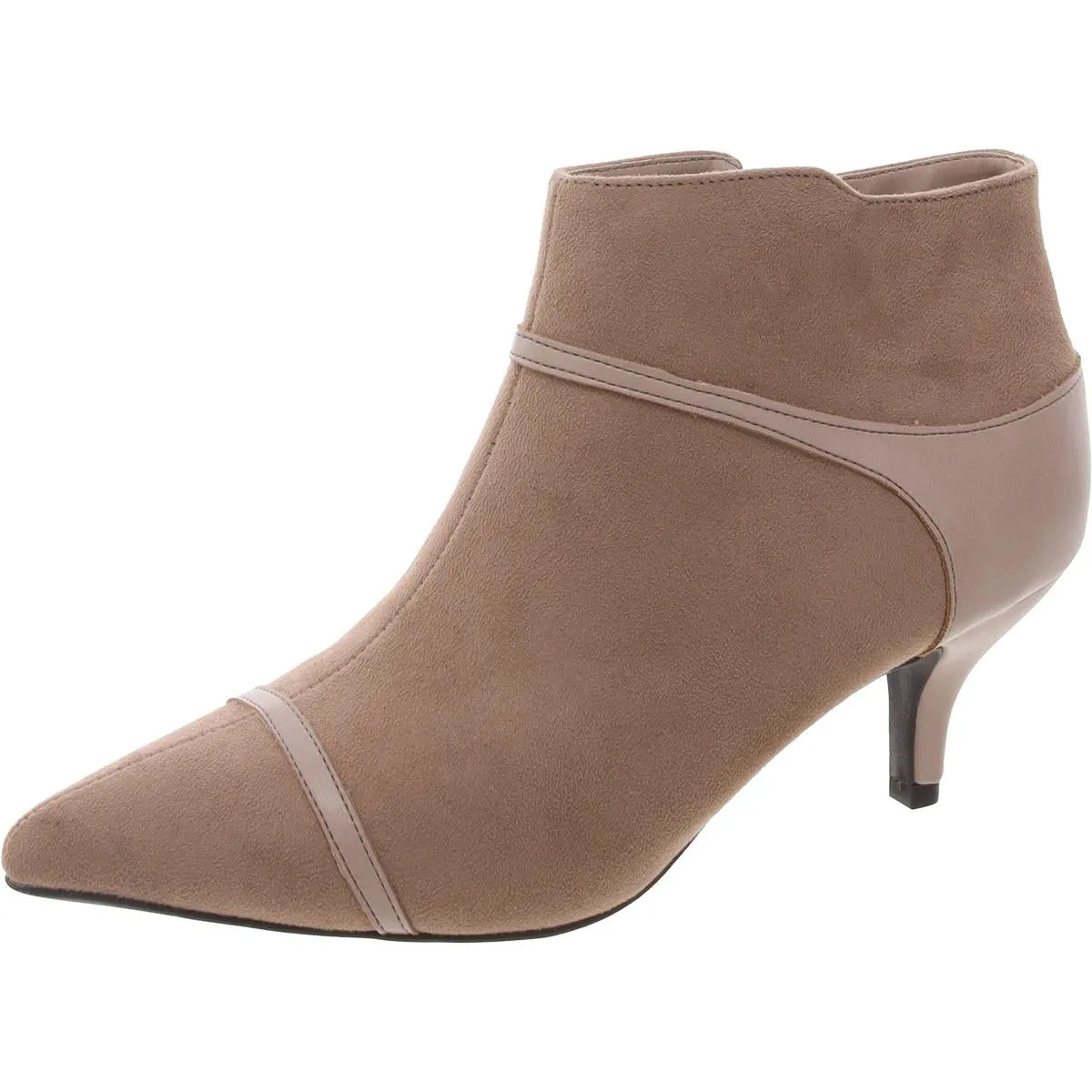 Ebmrie Womens Faux Suede Zipper Booties