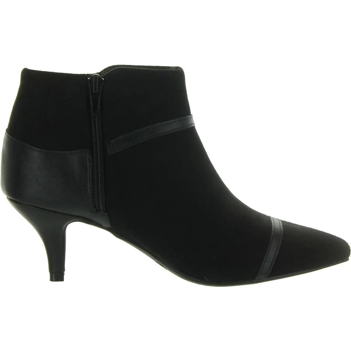 Ebmrie Womens Faux Suede Zipper Booties
