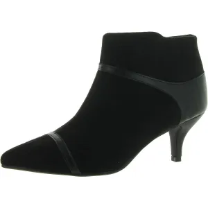 Ebmrie Womens Faux Suede Zipper Booties