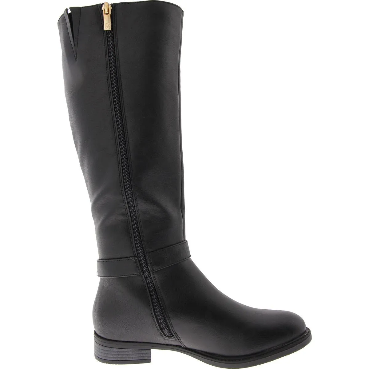 ELIZA RIDING BOOT Womens Faux Leather Zipper Knee-High Boots