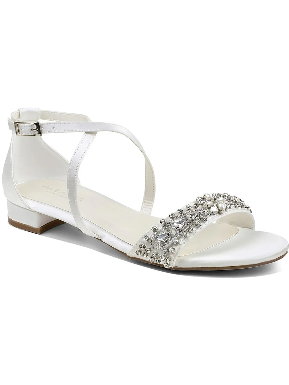 Elyse Womens Open Toe Ankle Strap Heels