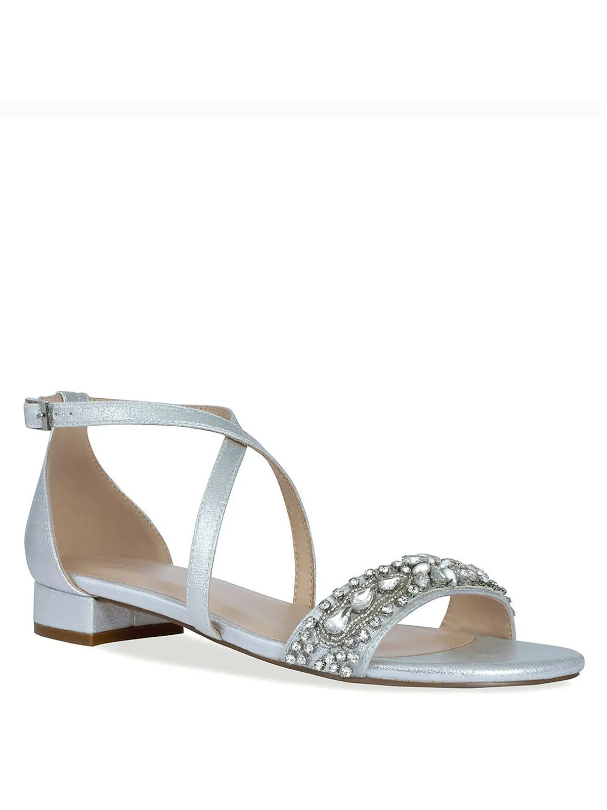 Elyse Womens Open Toe Ankle Strap Heels
