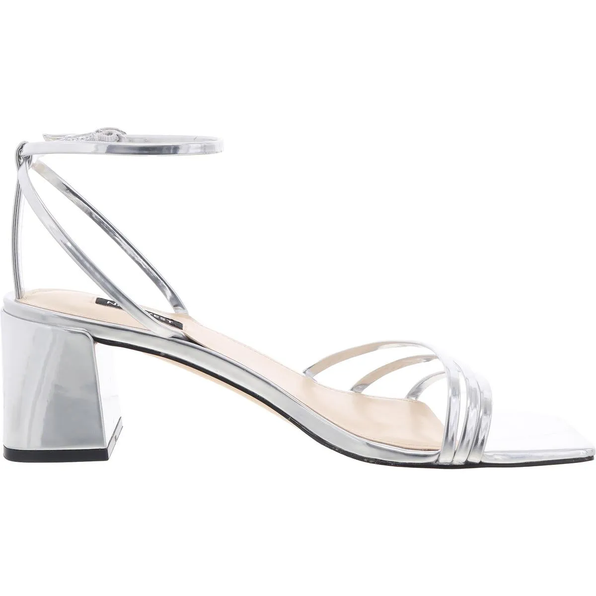 Embae Womens Block Heel Man Made Ankle Strap