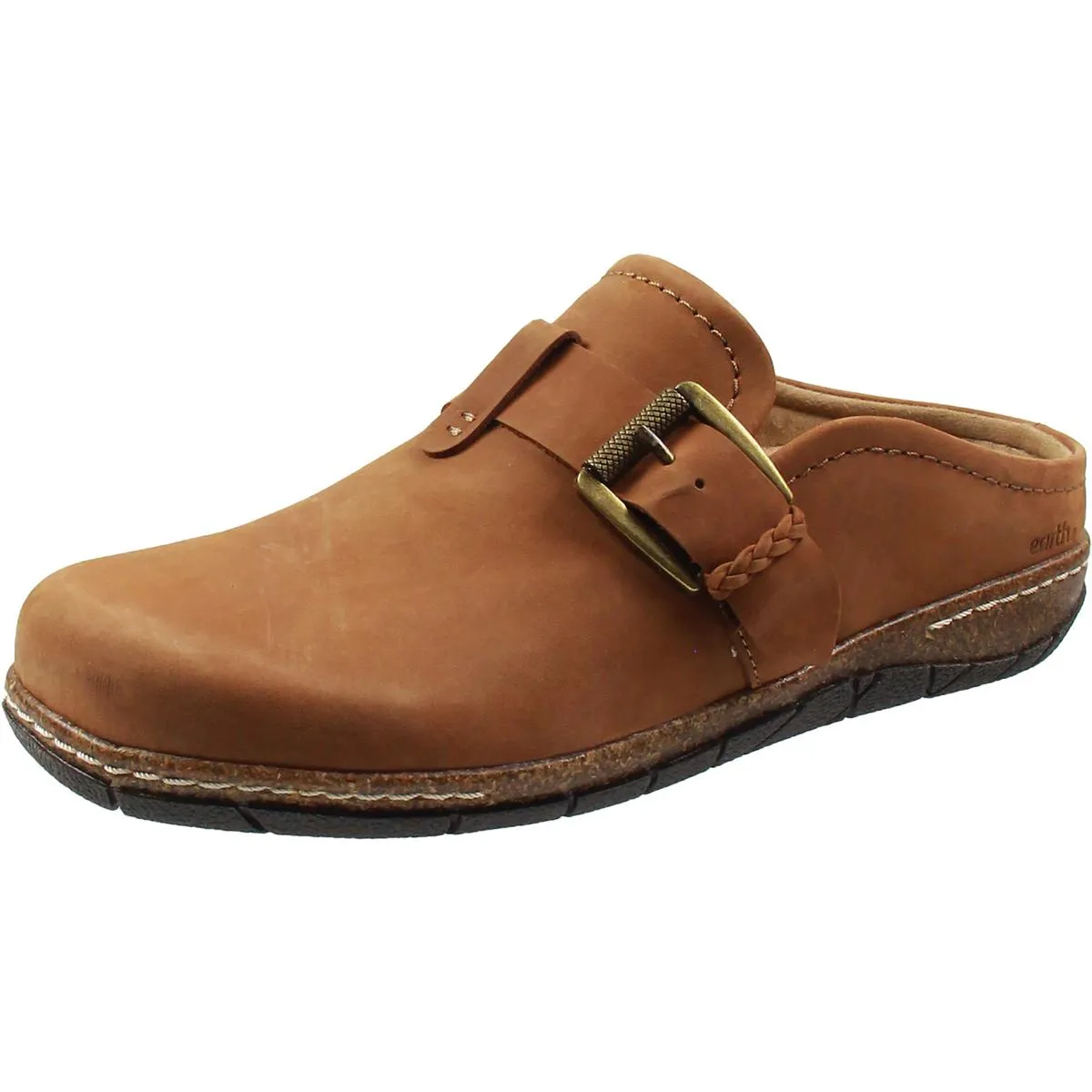 Eras  Womens Padded Insole Faux Suede Clogs