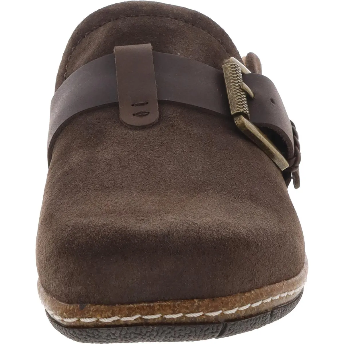 Eras  Womens Padded Insole Faux Suede Clogs