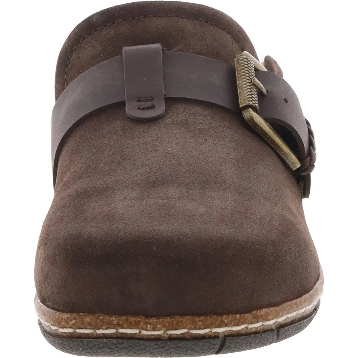 Eras  Womens Padded Insole Faux Suede Clogs
