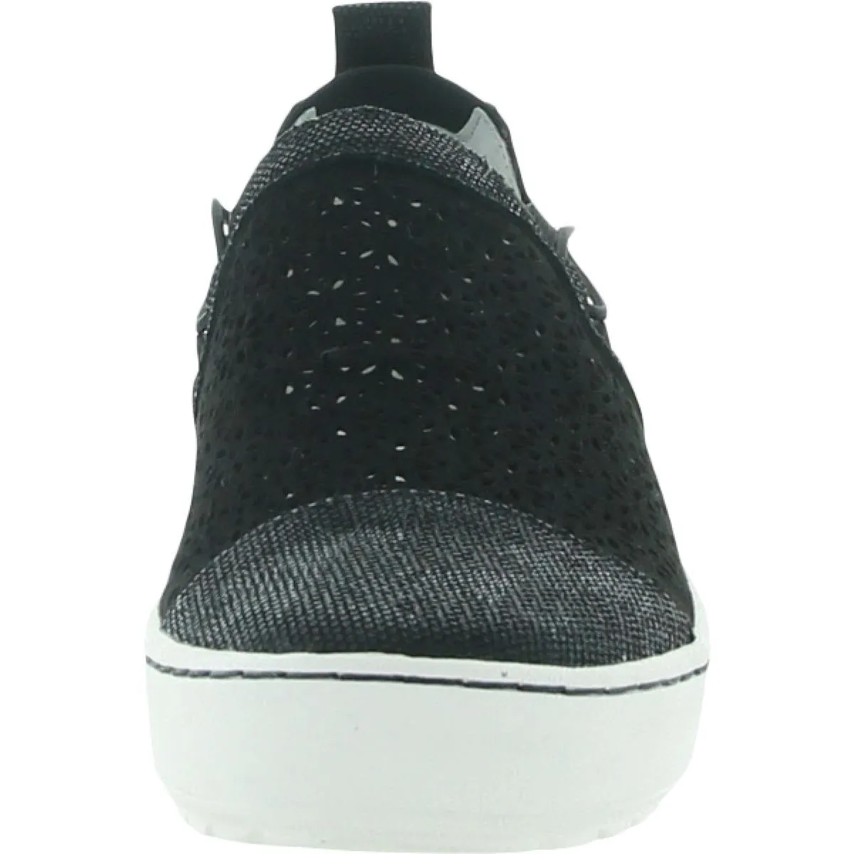 Erin Womens Suede Perforated Slip-On Sneakers
