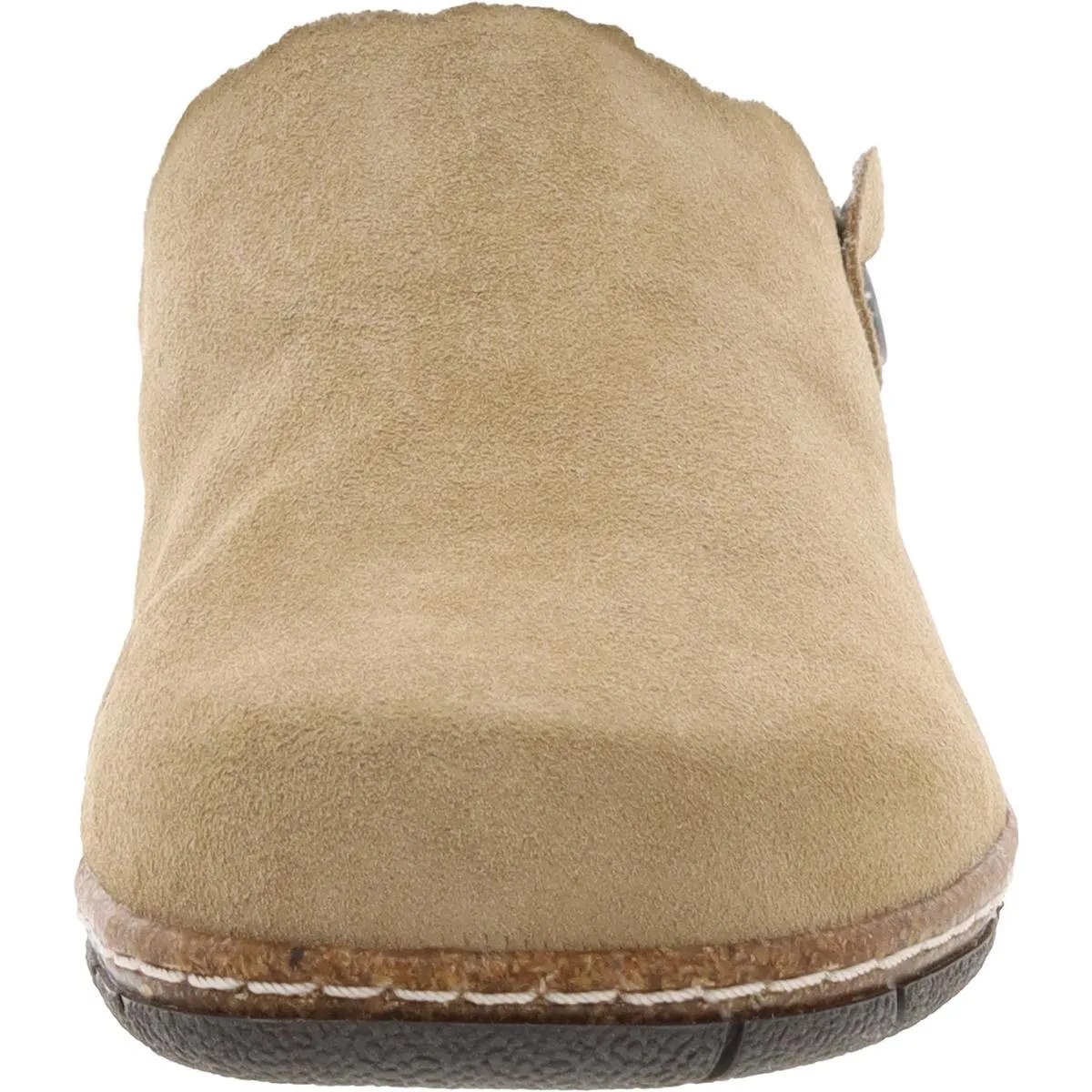 ETELANA Womens Logo Faux Fur Clogs