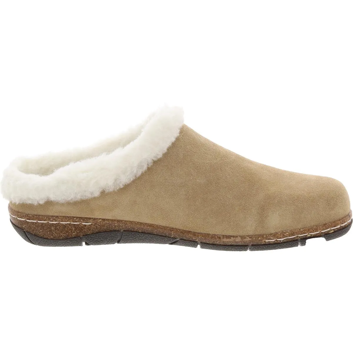 ETELANA Womens Logo Faux Fur Clogs